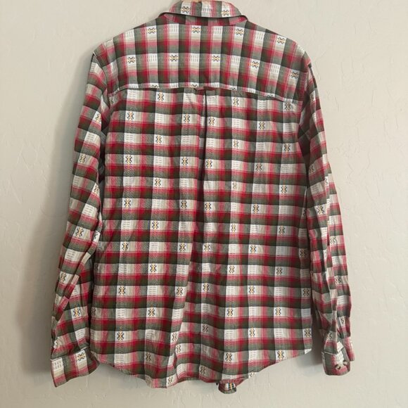 Vintage Cabin Creek Plaid Women's Button Up Top Long Sleeve Cotton Size Large - Picture 2 of 5
